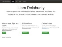 Tablet Screenshot of liamdelahunty.com